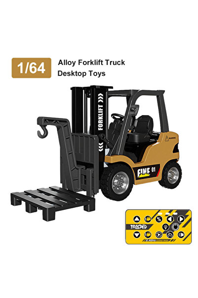 Choice RC forklift 1/64 RC Forklift Trucks Alloy Mini Desktop Toys 2.4G Rc Ca...