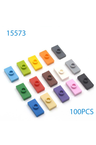 Choice8 random color 100pcs MOC Building Block Plate Modified 1x2 with 1 Stud...
