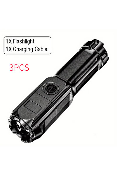 Choice F15-T 395NM 3pcs Portable UV Flashlight UV395NM Zoomable ABS Torch 3 M...