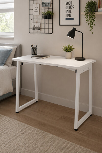 VİLİNZE Biga Sabit Mdf Metal Ayak Çalışma Ofis Masası - 60x90 cm