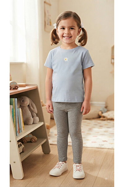 Cevval Minigirls Full Lycra Cotton Unisex Classic Leggings