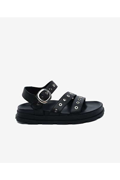 Greyder Kadın Siyah Hakiki Deri Sandalet 5Y2CS34470