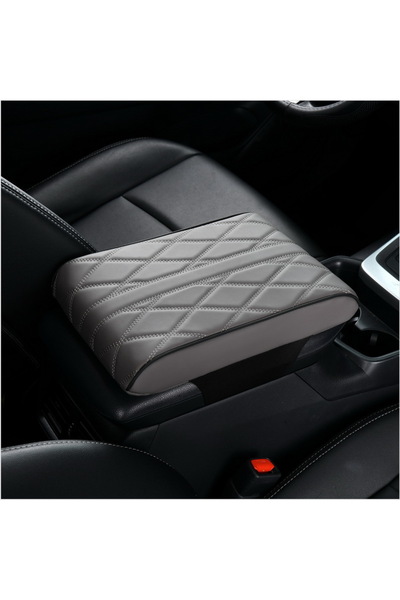 Choice Grey Car Armrest Mat Center Console Arm Rest Protection Cushion Wave E...