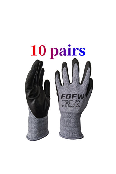 Choice L-code 10 pairs Breathable Nitrile Work Gloves - Soft Durable Spandex ...