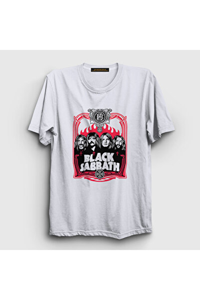 Presmono Unisex beli bend V2 Black Sabbath T-shirt 376010tt