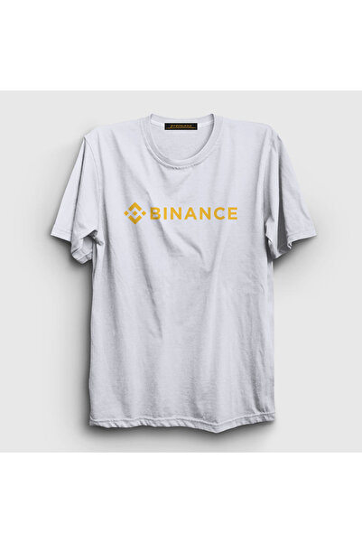 Presmono Unisex beli logo Binance Bitcoin T-shirt 322802tt