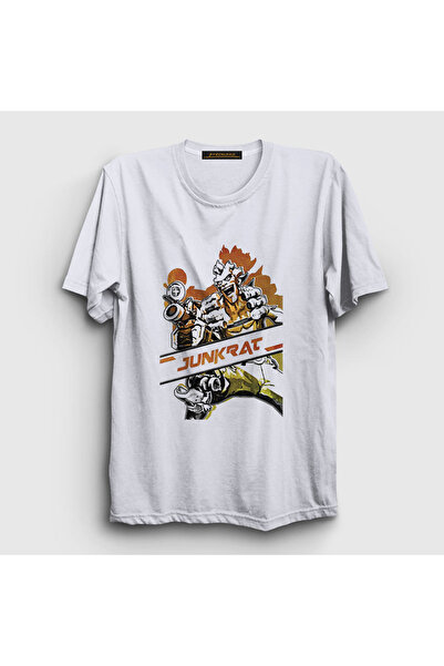 Presmono Unisex beli Junkrat igra Overwatch T-shirt 360078tt