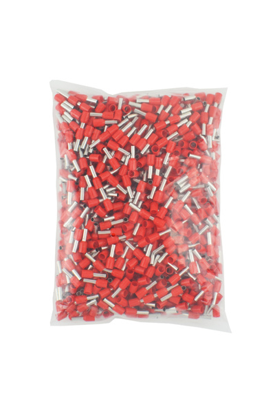 Choice55 E1508 - 1000 قطعة حمراء، 1000 قطعة/عبوة، طرف سلك معزول قابل للضغط E0...