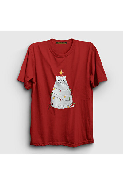 Presmono Unisex Κόκκινο χριστουγεννιάτικο μπλουζάκι Grumpy Cat 269703 ττ