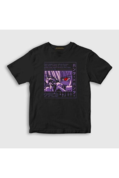 Presmono Unisex dečji crni Kurapika V2 anime Hunter X Hunter T-shirt 238989tt