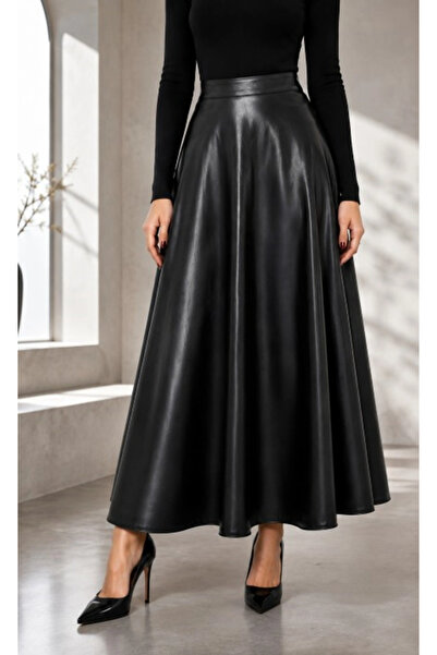 VELLICHOR Fusta din piele model Mevlana neagra