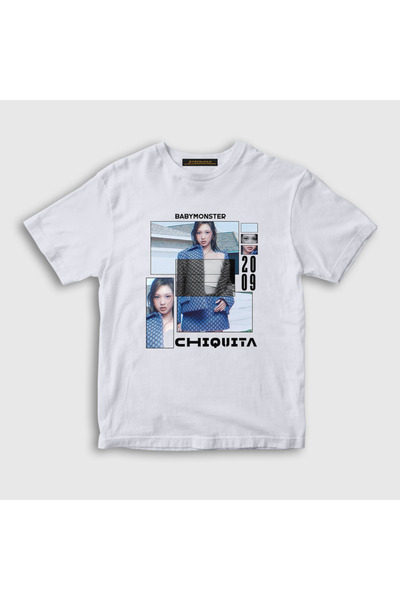 Presmono Unisex Kids White Poster Chiquita Babymonster Baby Monster T-Shirt 6...