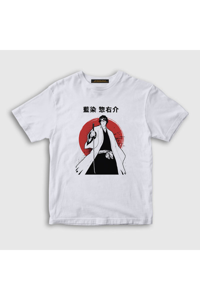 Presmono Unisex dečji beli Aizen V2 anime Bleach T-shirt 126948tt