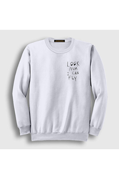 Presmono Unisex bela majica "Look Mom Astroworld" Travis Scott 42928tt