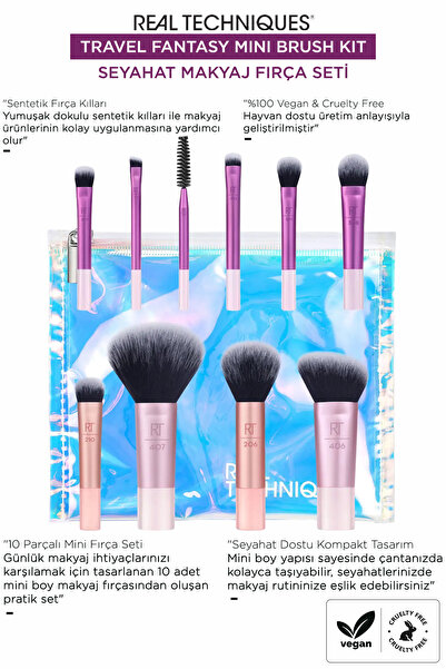Real Techniques Travel Fantasy Mini Brush Kit - Seyahat Makyaj Fırça Seti
