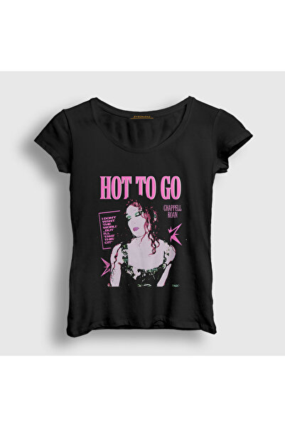 Presmono Women's Black Hot to Go Music Chappell Roan T-Shirt 497582 Tt