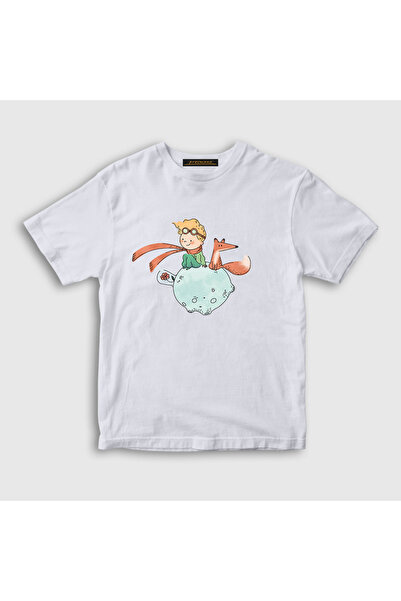 Presmono Unisex Kids White Fox Le Petit Prince Little Prince T-Shirt 566459Tt
