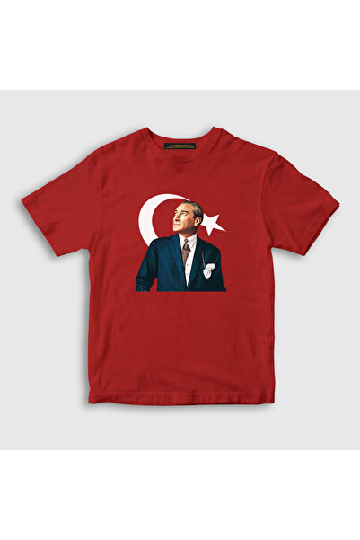 Presmono Unisex dečja crvena 19. maj 29. oktobar 23. april Zastava Ataturk T-...