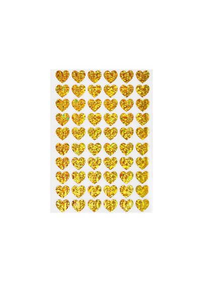 Choice Gold 10 Sheets Small Heart Stickers,Glitter Shiny Red Gold Silver Vale...