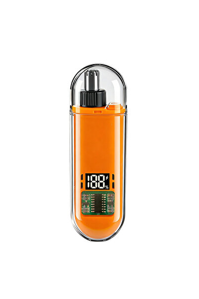 choice2 Orange Men's USB rechargeable nose and ear hair trimmer-small, portab...