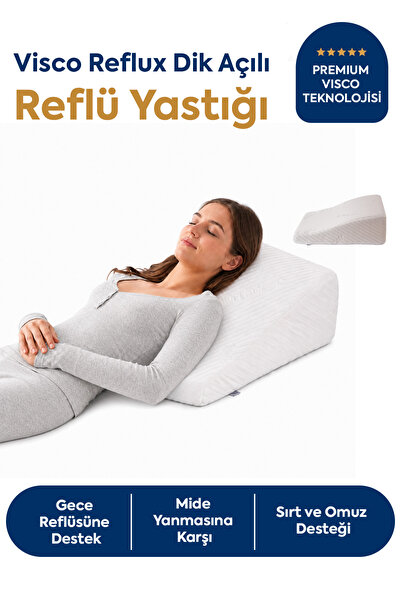 Homedius Viscotherm Reflux Dik Açılı Tencel Kumaş Yastığı 65x60x20 cm