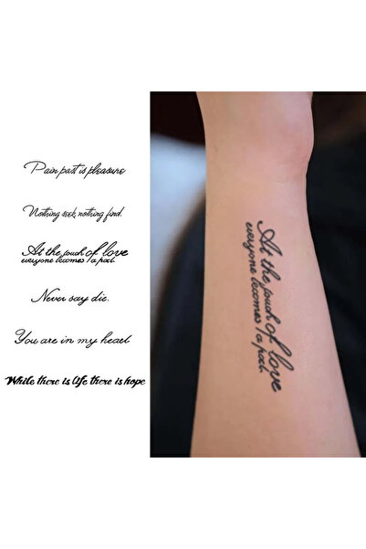 Choice Sentence Pattern, Lasting 1-2 Weeks Waterproof, Temporary Tattoo Stick...