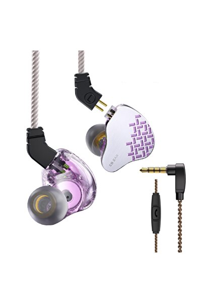 Choice purple with mic KBEAR Rosefinch Hi-Res Stereo Sound Quality 10MM Silic...