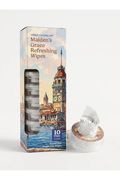 HandyTowel Gift Maiden's Tower Themed Wet Wipes - Pack of 10 for Surface and ...