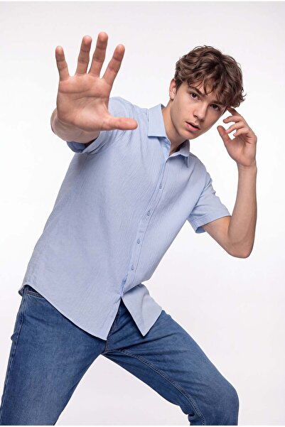 PAULMARK Men's Textured Short Sleeve Shirt