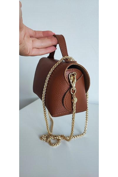 Generic Brand Geanta piele naturală, mini crossbody, Miri Concept