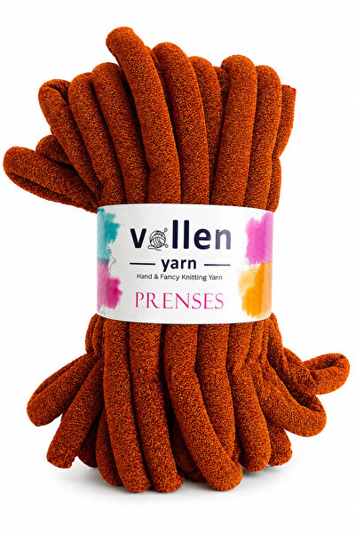 vollen yarn Prenses Chunky Simli Polyester El Örgü İpi 500 gr 14 m Parmak Örg...