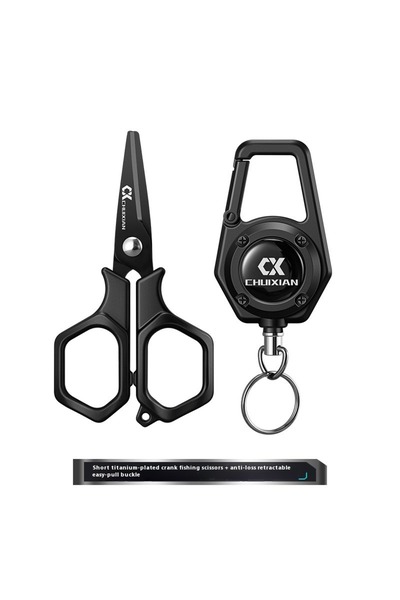 Choice Long mouth set Portable Titanium Plated Fishing Scissors for Hanging S...