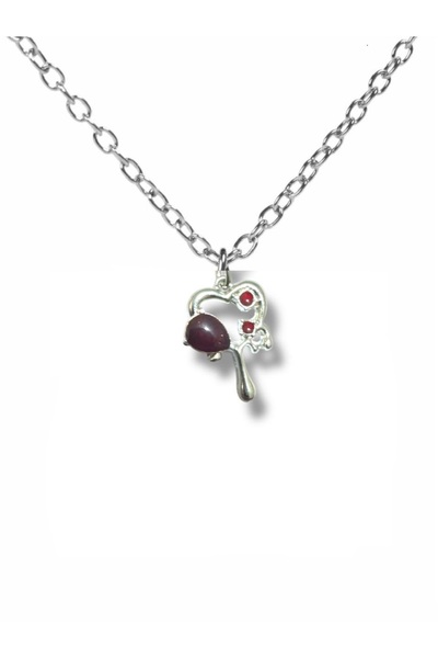 Herşey Nota Red Drip Heart Unisex Necklace – Drops of Love on Your Neck