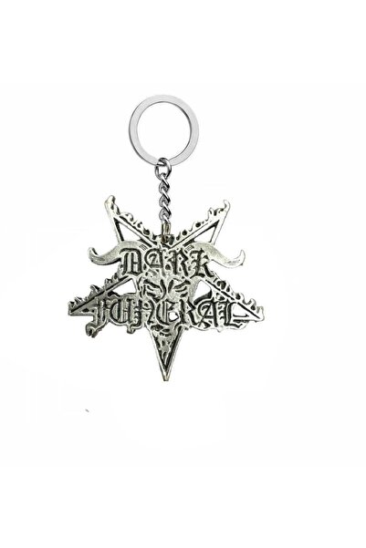 Herşey Nota Dark Funeral Logo Figured Metal Keychain – Black Metal & Gothic A...