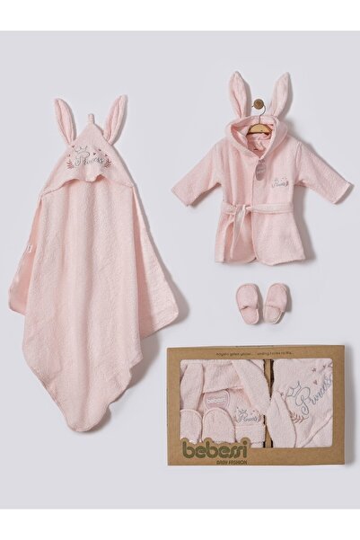 Bebessi Baby Bath Set Cotton Rabbit Ears Princess with Written Text 3 Pieces ...
