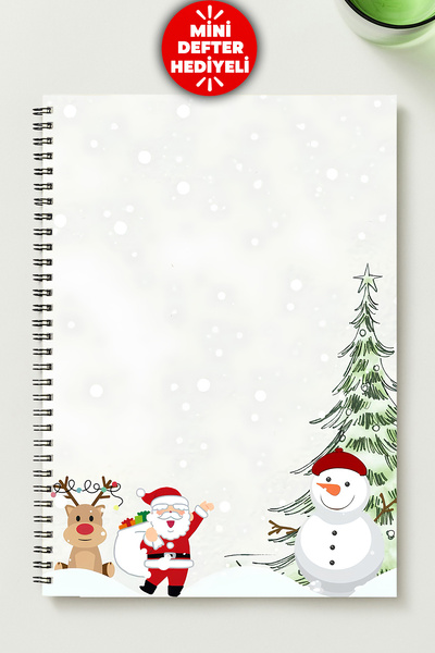 BLACKONECLASS New Year Themed A5 Metal Spiral Unlined Cardboard Cover New Yea...