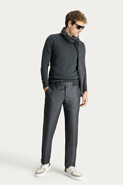 Kiğılı 4 Drop Relaxed Fit Comfortable Cut Classic Fabric Trousers