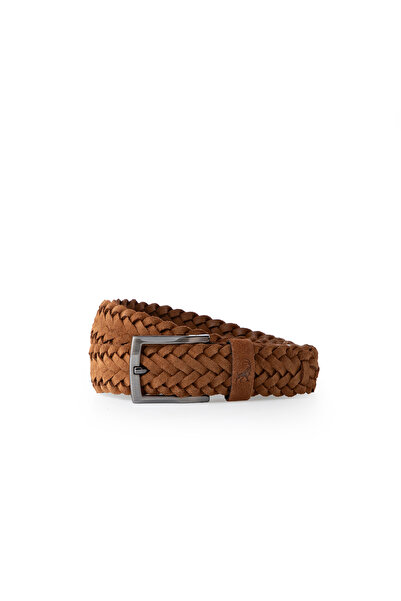 Abdullah Kiğılı Suede Knitting Leather Belt