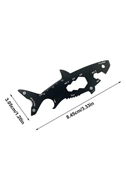 Choice 1Pcs Shark Shaped Bottle Opener 15 in 1 Wallet Tool Card Stainless Out...