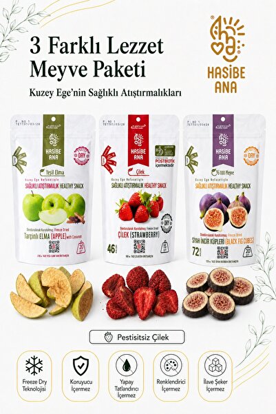 HASİBE ANA 3 Lü Gurme Meyve Seti Siyah İncir Küpleri - Postbiotikli Kalkım Çi...