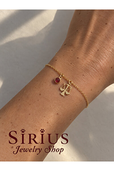 sirius jewelry 925 Gümüş | Adalet / Avukat Terazi Doğum Taşlı Bileklik