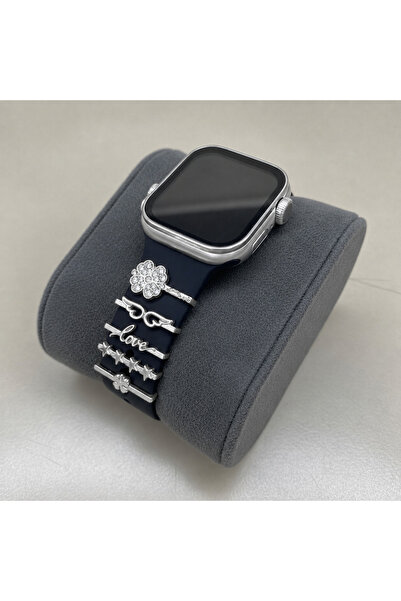 Volenta Tüm Akıllı Saatlere Uyumlu Charm Aksesuar – 38-49mm Silikon Kordon Ta...