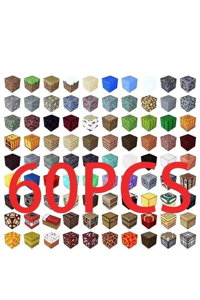 Choice3 Randomly 60 New Magnetic Blocks-Build Mine Magnet World Set for Boys ...