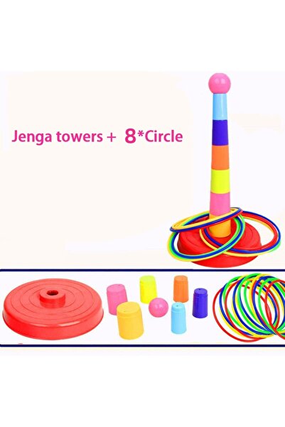 Choice 1set Children Stacked Ferrule Ring Toss Toys Colorful Fun Indoor Outdo...