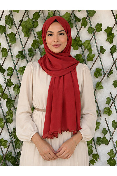 Blotch Premium Lycra Brick Color Lycra Sandy Jersey Shawl