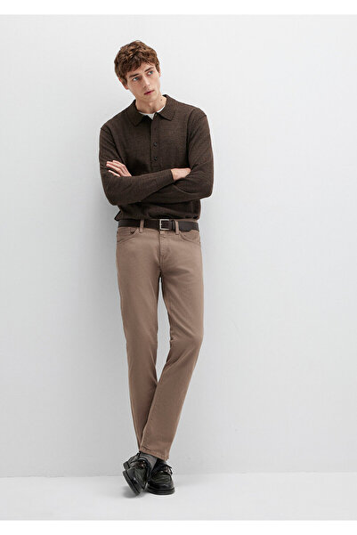 Mavi Marcus Brown Comfort Gabardine Trousers 0035189452