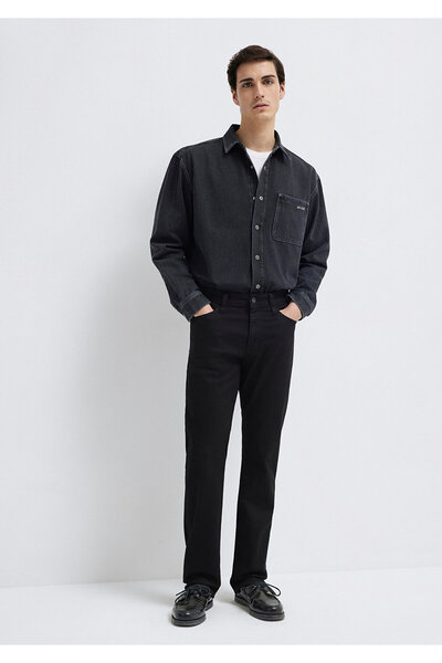 Mavi Martin Black Schwarze Gabardine-Hose 0037833304