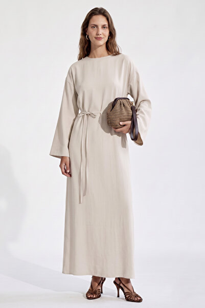 zenne Sultan Basic Elbise 0001 - EKRU