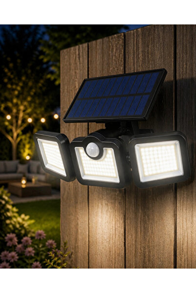 Epilons Hareket Sensörlü Solar Bahçe Lambası Güçlü Led Duvar Projektörü