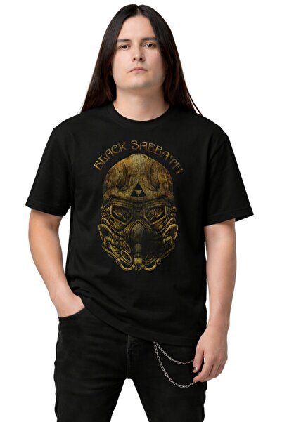 Fuddy Moda Μπλουζάκι Unisex Black Sabbath με vintage στάμπα, μπλουζάκι με θέμ...